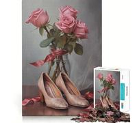 Puzzle de 1000 pièces pour Adultes Chaussons de Pointe de Ballerine Découpe précise Jeu d'adresse et de réflexion Loisirs créatifs Cadeau d'anniversaire Amusant (38x52cm)