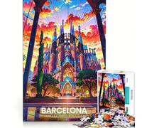 Puzzle de 1000 pièces pour Adultes Chef-d'œuvre éternel de Barcelone, Jeux éducatifs, Entraînez Votre Cerveau et Vos Mains, Collection d'artistes, Beaux-Arts 38x52cm