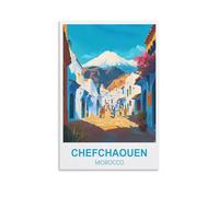 Puzzle de 1000 pièces pour Adultes - Chefchaouen, Maroc - Puzzle Classique Familial de 1000 pièces pour Toute la Famille - 38 x 52 cm