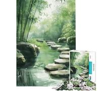 Puzzle de 1000 pièces pour Adultes Chemin de Jardin Zen Décoration Murale Anti-Stress Cadeau d'anniversaire Cadeau de Voyage (38x26cm)