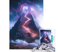 Puzzle de 1000 pièces pour Adultes Chemin de la Pyramide Mystique Jeu Éducatif et Addictif Idée Cadeau Décoration Intérieure (Dimensions 38x26cm)