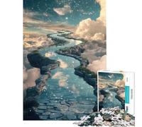 Puzzle de 1000 pièces pour Adultes Chemin de la rivière céleste Un Jeu Familial Stimulant et Anti-Stress pour Les 14 Ans et Plus 50x75cm