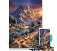 Puzzle de 1000 pièces pour Adultes Chemin de Pain vers Paysage de Montagne Découpe Nette Jeu de réflexion Amusant pour Passer Le Temps Décoration de Noël (50x75cm)