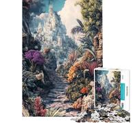 Puzzle de 1000 pièces pour adultes chemin de pierre vers le sommet de la montagne puzzles pour adolescents jeu familial pour s'amuser en famille cadeau d'anniversaire et cadeau unique (taille 38x52cm)