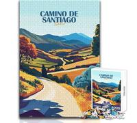 Puzzle de 1000 pièces pour Adultes - Chemin de Saint-Jacques-de-Compostelle, Espagne - Jeu Artistique et intellectuel - Cadeau d'anniversaire idéal - Dimensions 50x75cm