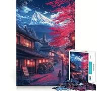 Puzzle de 1000 pièces pour Adultes Chemin des cerisiers en Fleurs vers Le Mont Fuji Jeu de précision et d'adresse mentale Idéal pour se détendre Cadeau Artistique de Noël (38x26cm)
