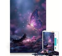 Puzzle de 1000 pièces pour Adultes,Chenille et Papillon,découpe Nette,Jeu de réflexion Amusant pour Passer Le Temps,Cadeau d'anniversaire (38x26cm)