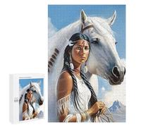Puzzle de 1000 pièces pour Adultes - Cheval Blanc, Citation inspirante Indienne, Puzzle idéal pour Les activités et Les Jeux en Famille, Cadeau (50 x 70 cm).