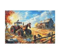Puzzle De 1000 Pièces pour Adultes Cheval d’équitation Western 1000 PCS 75x50cm Activité Intérieure Jour De Pluie Parfait pour Enfants Adolescents Adultes Amusement Familial Sécurisé