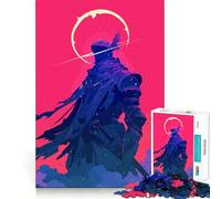Puzzle de 1000 pièces pour Adultes Chevalier Fantastique et Guerrier Illustration Minimaliste de Science-Fiction Découpe Impeccable Jeu Amusant et Stimulant Cadeau Gratuit Idée Cadeau d'anniversaire