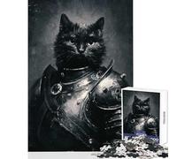 Puzzle de 1000 pièces pour Adultes Chevalier Noir Jouet Anti-Stress Cadeau d'anniversaire Jeu en Famille Collection d'artistes Beaux-Arts Dimensions 38x52cm