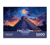 Puzzle De 1000 Pièces pour Adultes Chichen Itza at Night Puzzle pour Adolescents Analyse Et Logique Aide À Stimuler Le Cerveau Idéal comme Cadeau pour Toute La Famille 38x26cm/1000pcs