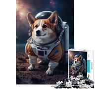 Puzzle de 1000 pièces pour Adultes Chien Astronaute Jeu Impossible Jeu éducatif Idée Cadeau Apprentissage et éducation (Dimensions 38x52cm)