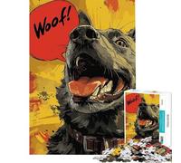 Puzzle de 1000 pièces pour Adultes Chien avec Bulle de Dialogue Jeu de réflexion et de logique Niveau de difficulté 50x75cm