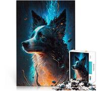 Puzzle de 1000 pièces pour Adultes Chien Border Collie Fait de Bois，Convient aux 14 Ans et Plus Accueil Jeux éducatifs Jouets DIY Cadeau d'œuvre d'art。Taille：50x75cm/19.6x29.5pouce