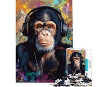 Puzzle de 1000 pièces pour Adultes Chimp Beats Un Jeu addictif pour développer la Patience et l'épanouissement Personnel Idéal comme Cadeau d'anniversaire (Taille 75x50cm)