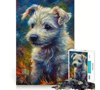 Puzzle de 1000 pièces pour Adultes,Chiot Berger Australien,Loisirs créatifs,Jeu de réflexion Amusant et Relaxant,Cadeau d'anniversaire (38x52cm)