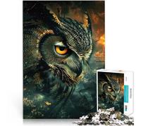 Puzzle de 1000 pièces pour Adultes Chouette stygienne Séjour Anti-Stress pour Tuer Le Temps Améliorer la mémoire 52x38cm