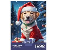 Puzzle De 1000 Pièces pour Adultes Christmas Dog Labrador Puzzle Adulte, Jeu De Réflexion, Décoration Intérieure, Activités Amusantes À La Maison 38x26cm/1000pcs