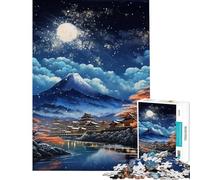 Puzzle de 1000 pièces pour Adultes Ciel Nocturne Japonais Jeu éducatif Défi Stimulant Jeu de réflexion Familial (50x75cm)