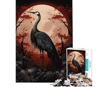 Puzzle de 1000 pièces pour Adultes Cigogne Noire Magique Jeu éducatif et ludique décoration intérieure pour Un Père Noël Secret (50x75cm)