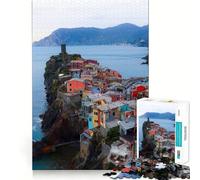 Puzzle de 1000 pièces pour Adultes Cinque Terre Jeu d'adresse Amusant et Facile à Assembler Idéal pour Les Anniversaires (38x52cm)