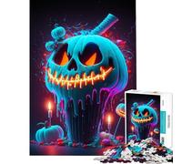 Puzzle de 1000 pièces pour Adultes Citrouille Slime Blanche Jeux relaxants Jouets addictifs pour cultiver la Patience Cadeaux d'anniversaire pour s'amuser en Famille (Taille 38x26cm)