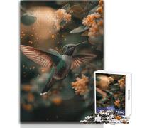 Puzzle de 1000 pièces pour Adultes - Colibri en vol - Idéal pour Un Moment de détente paisible - Assemblage précis - Dimensions:38x26cm