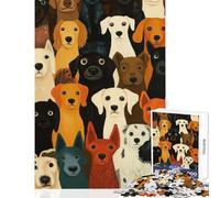 Puzzle de 1000 pièces pour Adultes Collection Portrait de Chien Jouet de décoration Murale Cadeau d'anniversaire Jeu Familial Collection d'artistes Beaux-Arts Dimensions 50x75cm