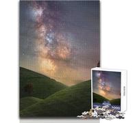 Puzzle de 1000 pièces pour Adultes « Collines sous Le Ciel Nocturne », Un Jeu intellectuel Amusant et Original, idéal comme Cadeau d'anniversaire Dimensions : 38x26cm