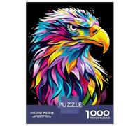 Puzzle De 1000 Pièces pour Adultes Colorful Eagle Art Print Puzzle, Jouet, Décoration Murale, Difficile Et Stimulant 52x38cm/1000pcs