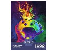 Puzzle De 1000 Pièces pour Adultes Colorful Gaming Controller Art Print Puzzle, Jouet, Décoration Murale, Difficile Et Stimulant 52x38cm/1000pcs