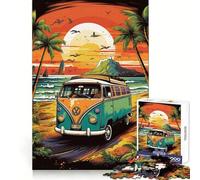 Puzzle de 1000 pièces pour Adultes Combi VW rétro, Voyage à la Plage Renforcement Musculaire, mémoire, soulagement du Stress, qualité supérieure, Cadeau d'anniversaire (38x52cm)
