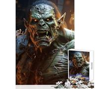 Puzzle de 1000 pièces pour Adultes Commandant Orc Jeu Anti-Stress Idée Cadeau Jeu Impossible Défi éducatif Dimensions 38x52cm