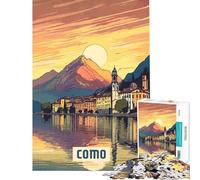 Puzzle de 1000 pièces pour Adultes Como Jeu Stimulant et éducatif décoration Murale (Taille 50x75cm)