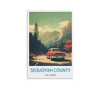 Puzzle de 1000 pièces pour Adultes - Comté de Sequoyah, Oklahoma. Puzzle de 1000 pièces en Papier représentant Un Paysage, idéal pour Les Enfants et Les Jeux éducatifs. 52 x 38 cm.