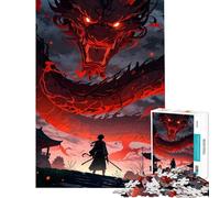 Puzzle de 1000 pièces pour Adultes Confrontation avec Un Dragon Rouge Jeu Relaxant et addictif pour cultiver la Patience Cadeau d'anniversaire Décoration Murale (Dimensions 50x75cm)