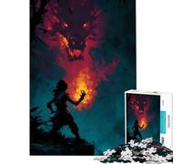 Puzzle de 1000 pièces pour Adultes Confrontation de Dragons de feu Jeu éducatif Stimulant et Original Un pour Les Amateurs de Jeux (Dimensions 38x26cm)