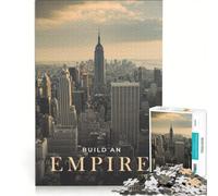Puzzle de 1000 pièces pour Adultes Construis Ton Empire, Jeu de Construction, découpe de précision, Cadeau d'anniversaire, 50x75cm