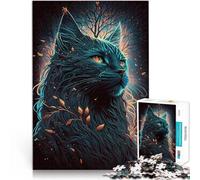 Puzzle de 1000 pièces pour Adultes Conte de fées sur Le Chat Maine Coon Impossible avec des pièces de Formes aléatoires entièrement imbriquées 38x52cm