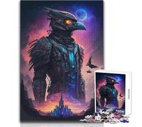 Puzzle de 1000 pièces pour Adultes - Corbeau - Un Monde Merveilleux pour se détendre et s'amuser en Toute tranquillité - Assemblage précis - Dimensions 50x75cm