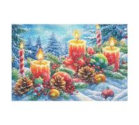 Puzzle De 1000 Pièces pour Adultes Corgi cheminée 1000 PCS 75x50cm Impression Vive Non Décolorable Art Mural Encadrable Idéal pour Salon Chambre À Coucher