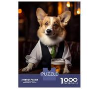 Puzzle De 1000 Pièces pour Adultes Corgi Dog in The Bar Puzzle Adulte, Jouet, Décoration Murale, Difficile, Cadeau d'anniversaire, Cadeaux, 38x26cm/1000pcs