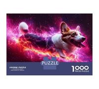 Puzzle De 1000 Pièces pour Adultes Corgi in Space Nebula Puzzle Adulte Jeux Relaxants Course De Vitesse Manuelle Cadeau d'anniversaire, Cadeaux, 38x26cm/1000pcs