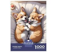 Puzzle De 1000 Pièces pour Adultes Corgi Puppies Puzzle Adulte, Jeu De Réflexion, Défi Difficile À Terminer 52x38cm/1000pcs