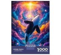 Puzzle De 1000 Pièces pour Adultes Cosmic Orca Whale Puzzles pour Adultes - Jeu De Réflexion Amusant Et Humoristique, Difficile Et Stimulant 52x38cm/1000pcs