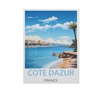 Puzzle de 1000 pièces pour adultes, Côte Dazur France, adolescents, garçons et filles de qualité supérieure - Casse-tête amusant pour famille pour anniversaire (38 x 26 cm) - EY8