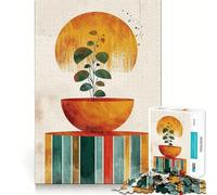 Puzzle de 1000 pièces pour Adultes Coucher de Soleil botanique Jeu d'articulation Propre et Amusant Activité de détente pour Un Anniversaire (38x26cm)