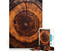 Puzzle de 1000 pièces pour Adultes, Coupe transversale d'un Tronc d'arbre, décoration soignée, Jeu d'exercice Mental, Divertissement décontracté, pour Noël (38x26cm)