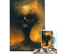Puzzle de 1000 pièces pour Adultes Crâne Mort Arbre Cerveau défi intellectuel Jouet addictif Jeu Relaxant Apprentissage Cadeau éducatif d'anniversaire (Dimensions 38x52cm)